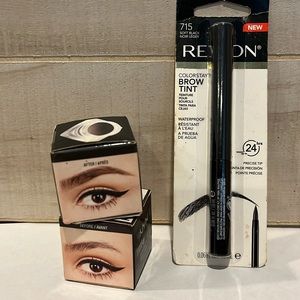 NYX Eyebrow TAME & FRAME Revlon BROW TINT Colorstay Black Bundle